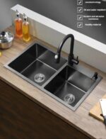 Kitchen Sink. Black. Double.