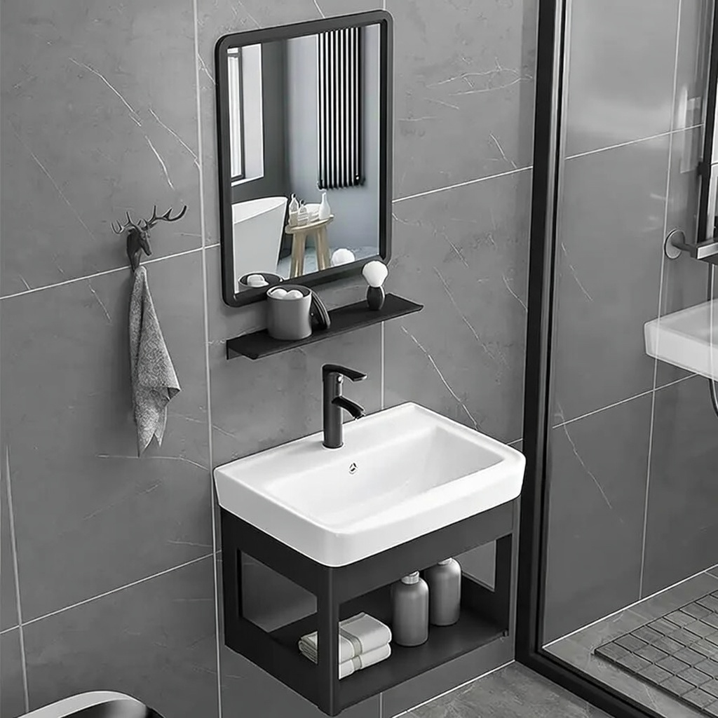 Cabinet Wash Hand Basin + Mirror