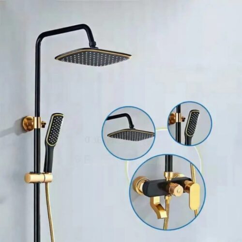Black and Gold Three in One Shower