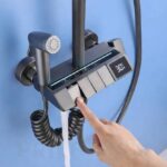 Shower With Led Light Rain Shower, Four in One Shower Pole