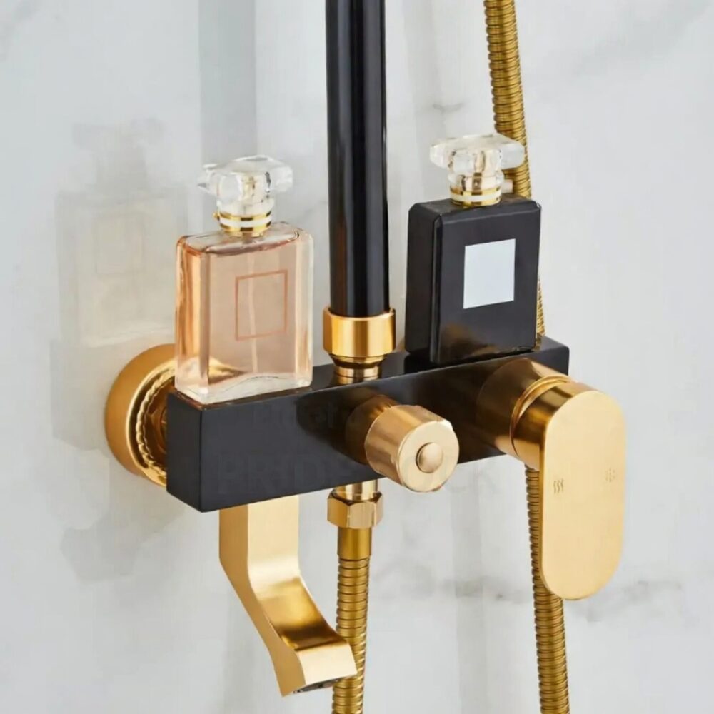 Black and Gold Three in One Shower