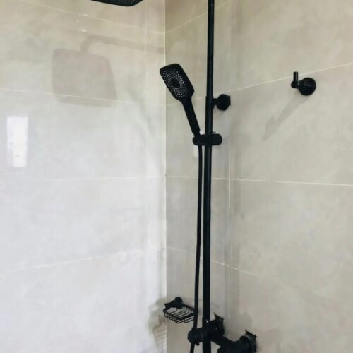 Black Quality Shower Pole, Rain Shower, Overhead Shower